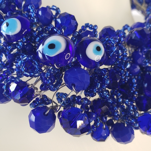 Cobalt Sapphire Blue Handmade Necklace one of a kind Monster High Cleo Wardrobe - Picture 3 of 9